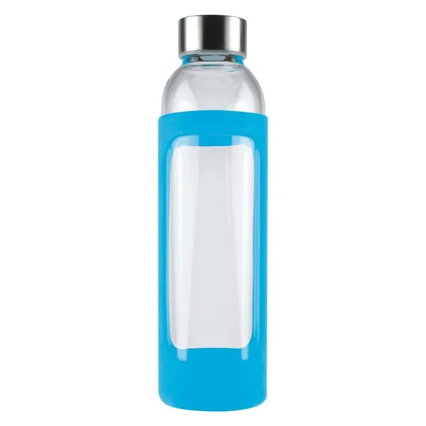 Personalised Bulk Capri Glass Silicone Sleeve Light Blue Drink Bottle Online In Perth Australia