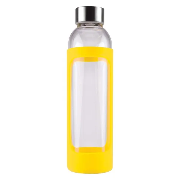 Personalised Bulk Capri Glass Silicone Sleeve Yellow Drink Bottle Online In Perth Australia