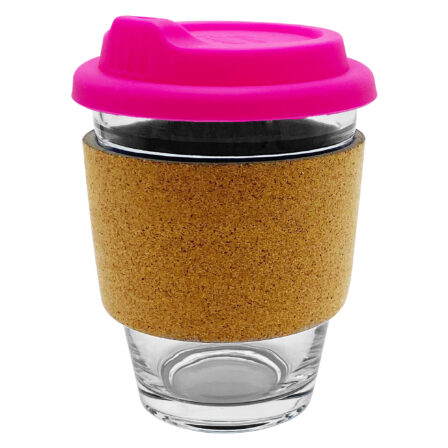  Personalised Bulk Carlo Glass Coffee Cup Cork Pink Cup Glass Mugs Online In Perth Australia 