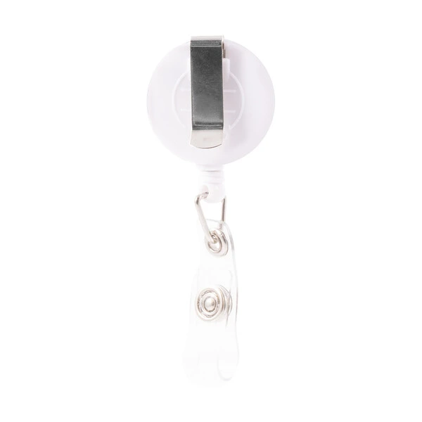 Personalised Bulk Corfu Retractable Name Holder Back Pocket Clip White Badges Pins Online in Perth Australia