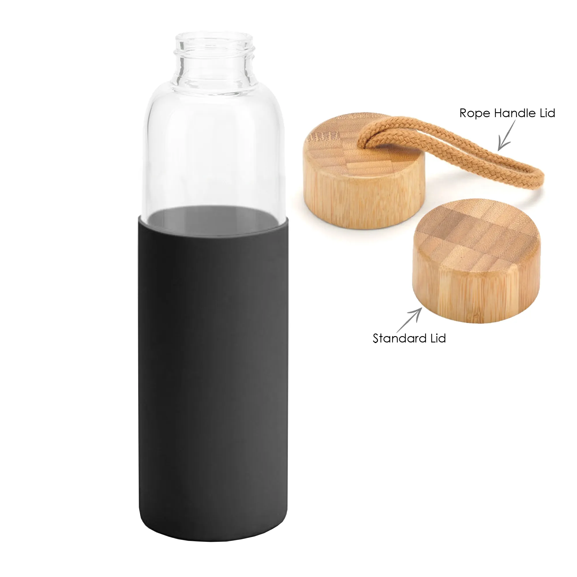 Personalised Bulk Honya Glass With Sleeve Black Drink Bottle Online In Perth Australia