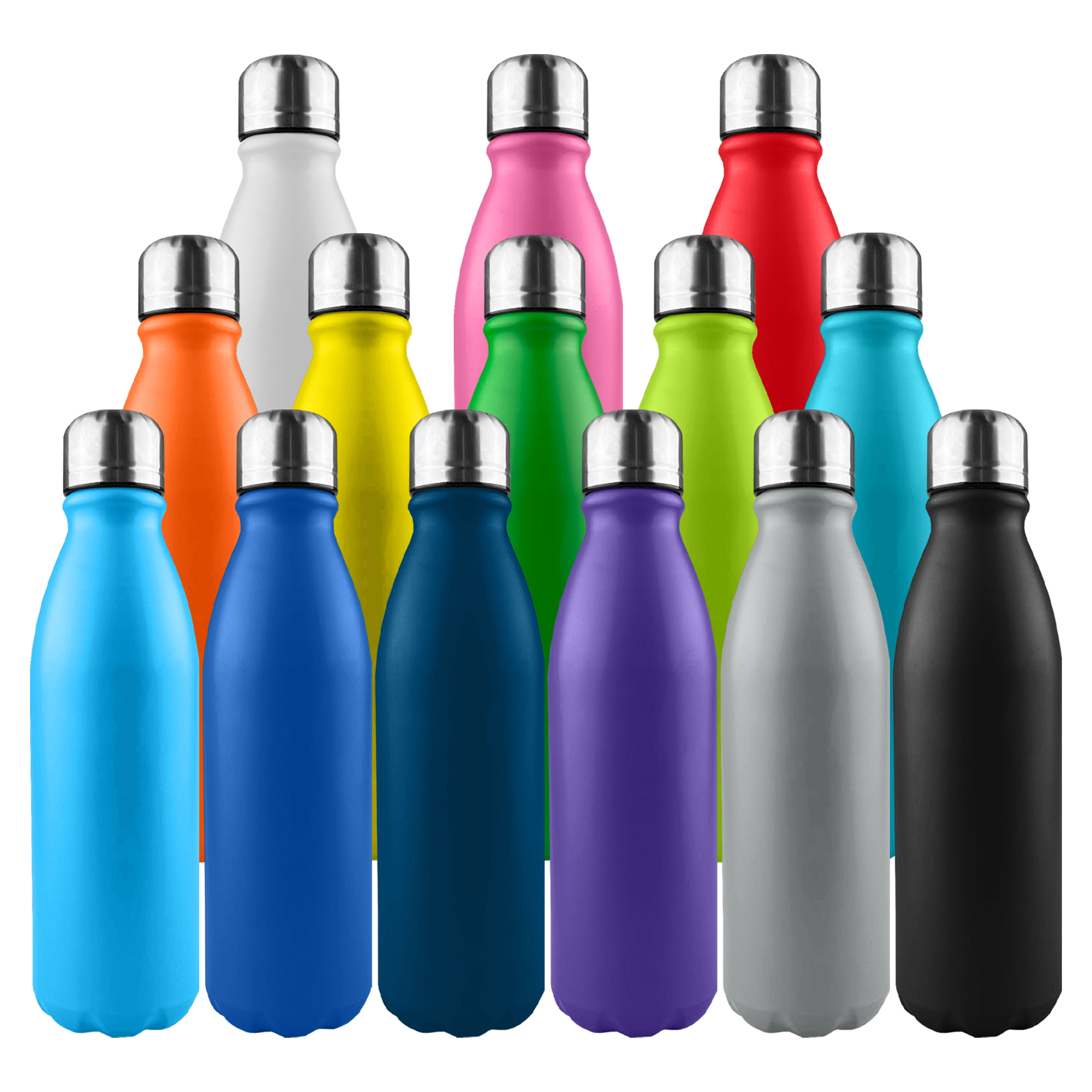 Personalised Bulk Komo Shiny Aluminium Drink Single Wall Colour Range Stainless Bottle Online In Perth Australia