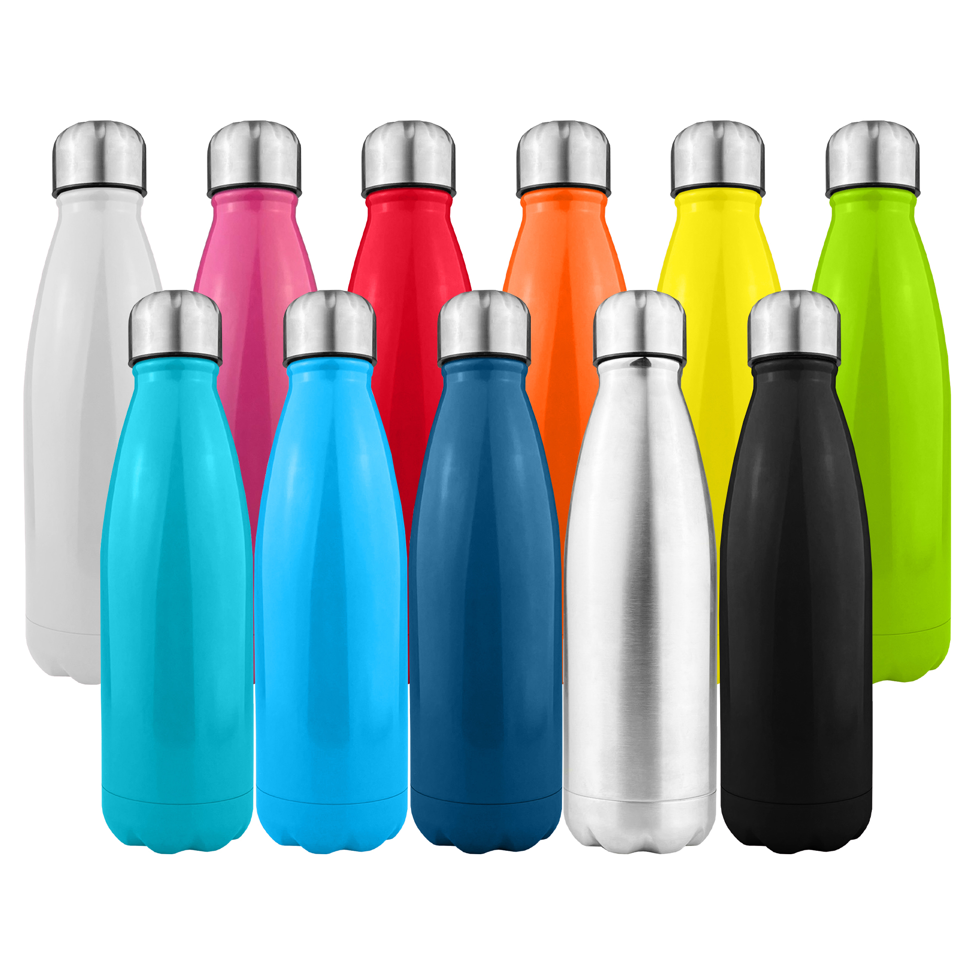 Personalised Bulk Komo Shiny Steel Drink Single Wall Colour Range Stainless Bottle Online In Perth Australia