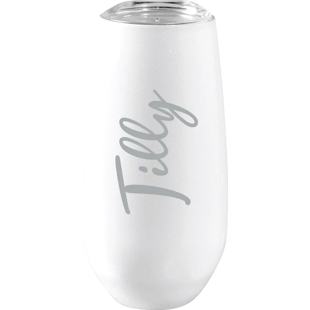 Personalised Bulk Rosa 170Ml Vacuum Champagne Flute White Online In Perth Australia