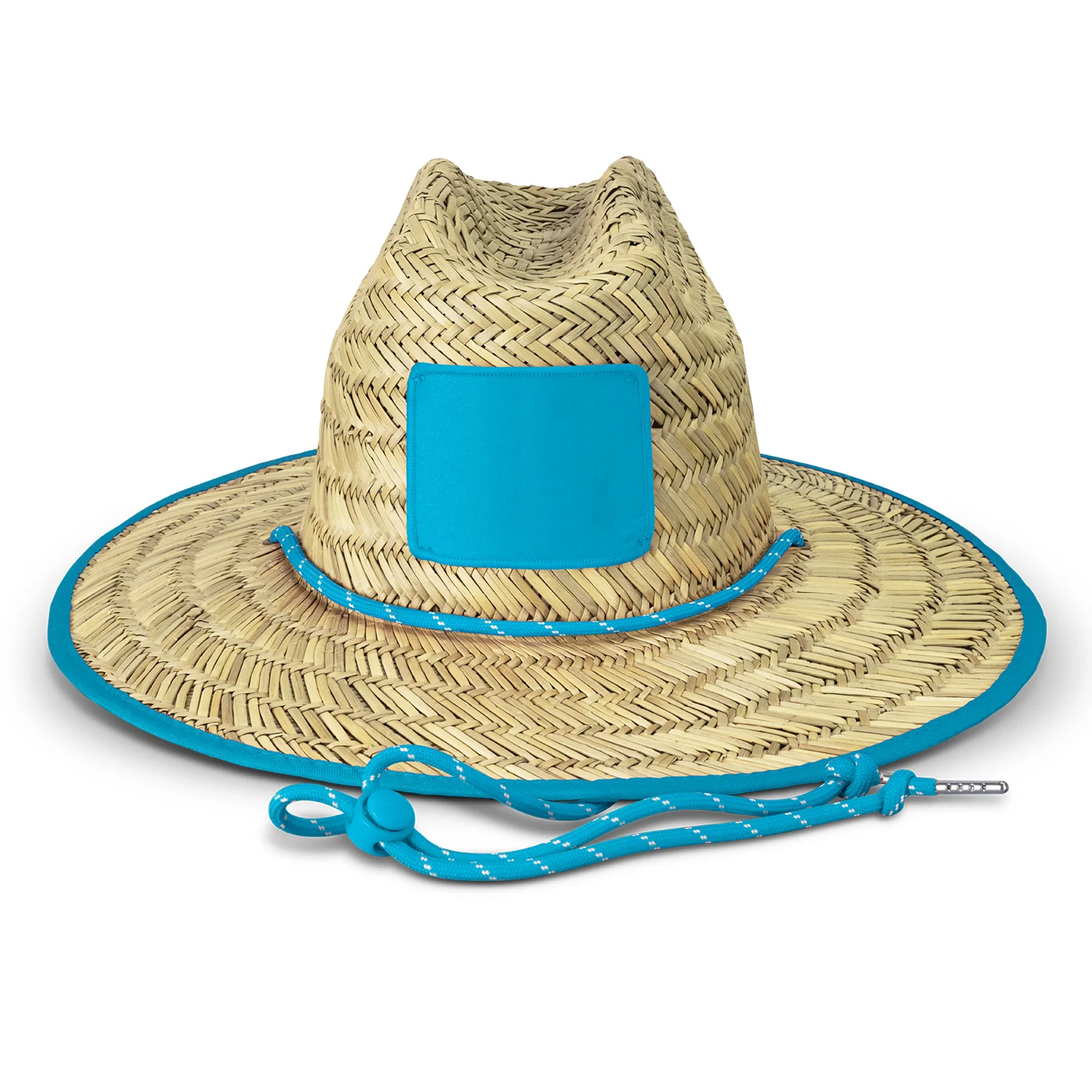 Personalised Bulk Tiki Straw Hat Light Blue In Perth Australia