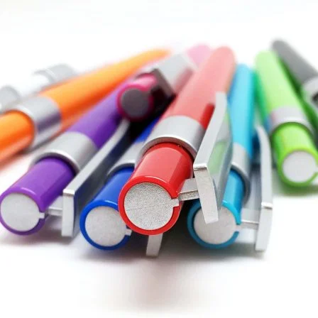 Personalised Bulk Torino Silver Plastic Pens Feature Online In Perth Australia