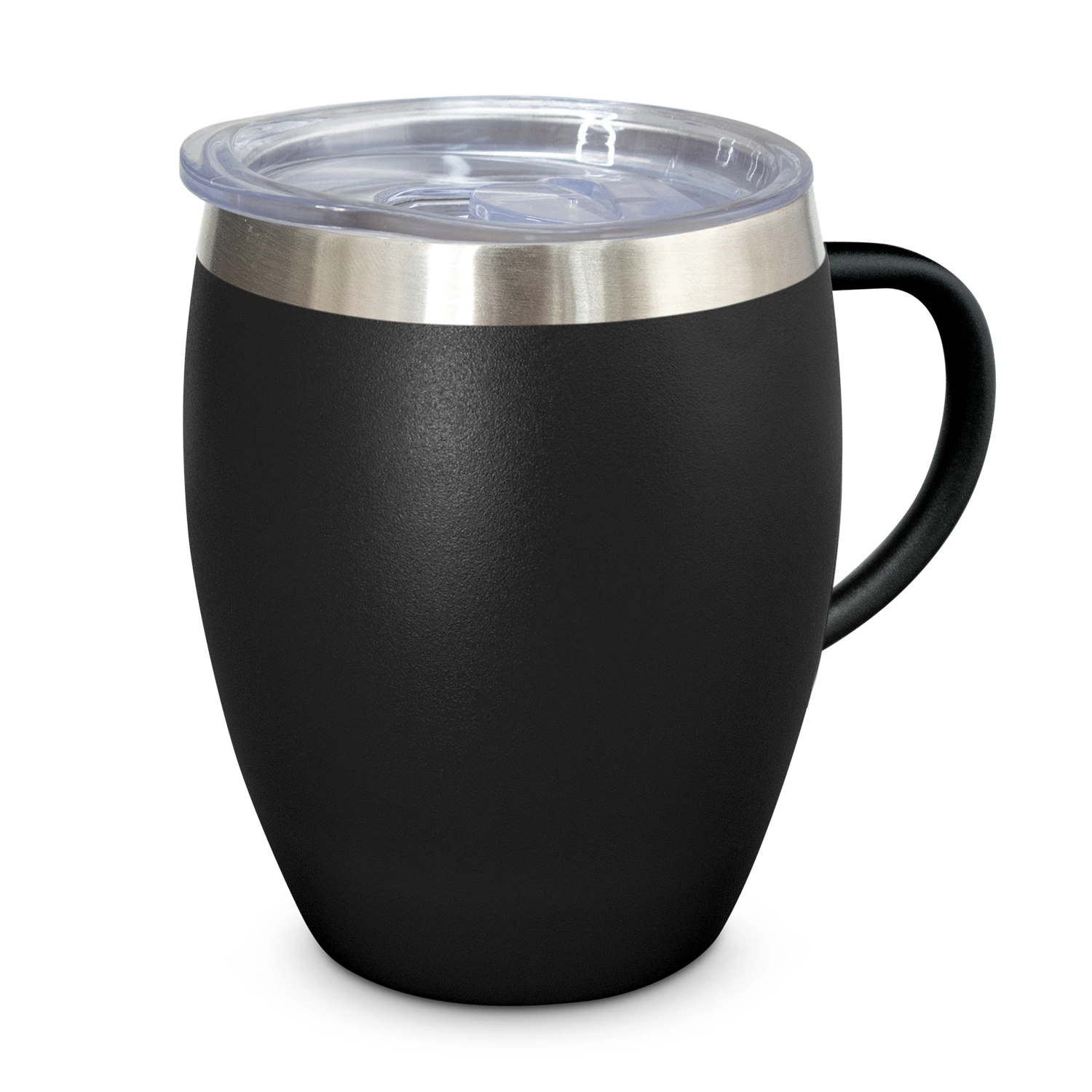 Personalised Bulk Verona Vacuum Cup with Handle Black Online In Perth Australia