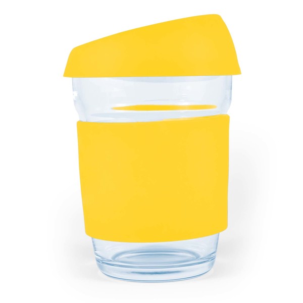  Personalised Bulk Vienna Coffee Cup Cork Band Yellow Glass Mugs Online In Perth Australia 