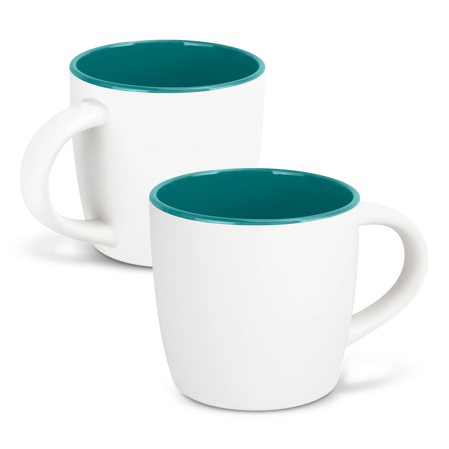 Promotional Bulk Mocha Ceramic Coffee Mug Two Tone White Teal Online In Perth Australia