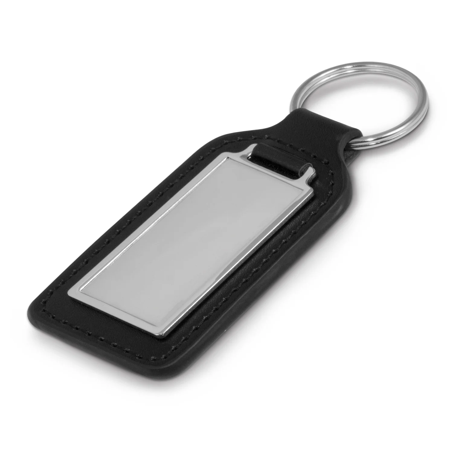 Promotional Bulk Baron Leather Key Ring Rectangle Black Online In Perth Australia