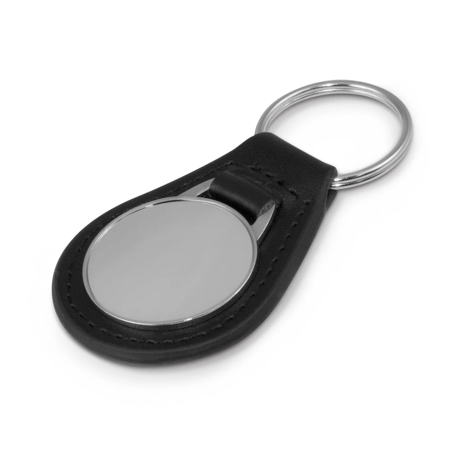 Promotional Bulk Baron Leather Key Ring Round Black Online In Perth Australia