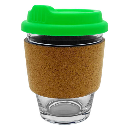  Promotional Bulk Carlo Glass Coffee Cup Cork Bright Green Glass Mugs Online In Perth Australia 