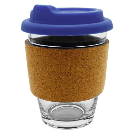  Promotional Bulk Carlo Glass Coffee Cup Cork Dark Blue Glass Mugs Online In Perth Australia 