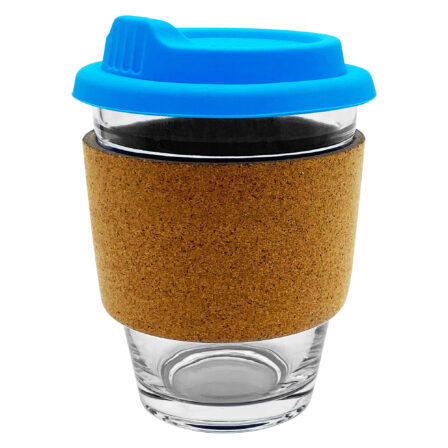  Promotional Bulk Carlo Glass Coffee Cup Cork Light Blue Glass Mugs Online In Perth Australia 