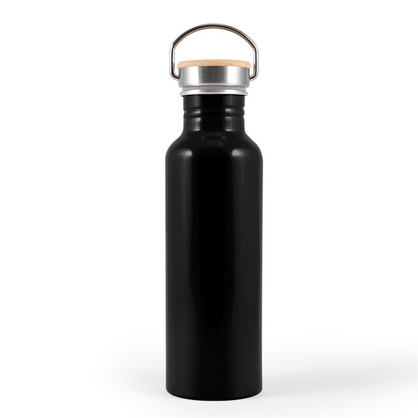 Promotional Bulk Chat Recycled Aluminium Drink Black Stainless Bottle Online In Perth Australia