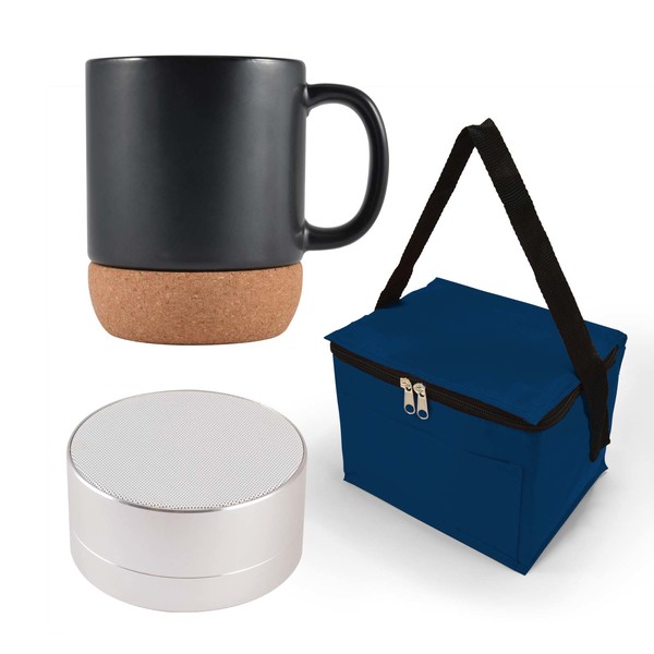 Custom Printed Espresso Coffee Cup And Speaker Pack Dark Blue Premium Mugs Online In Perth Australia