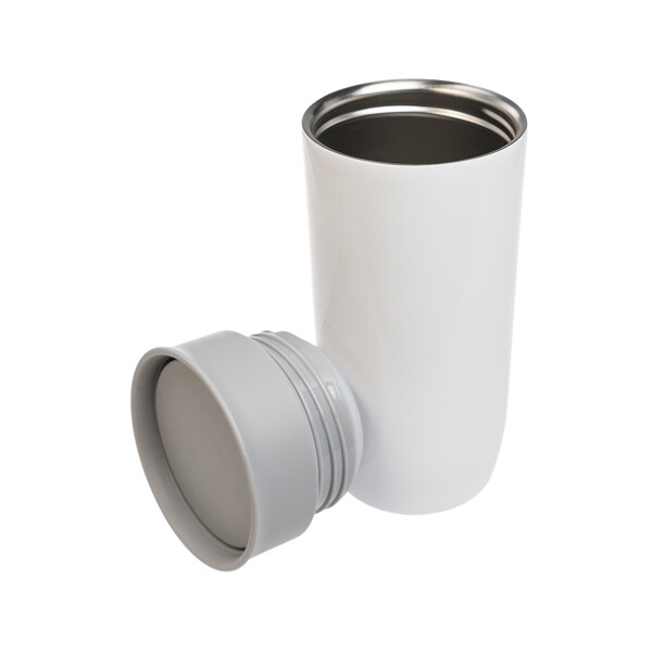 Promotional Bulk Flair Stainless Steel Coffee Cup White Lid Off Insulated Mugs Online In Perth Australia