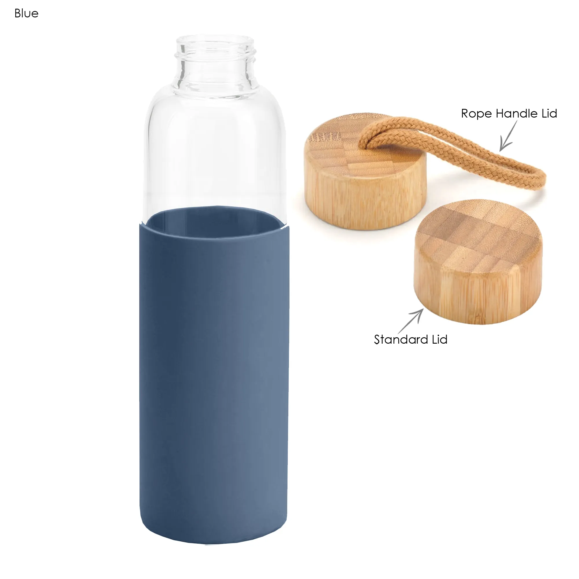 Promotional Bulk Honya Glass With Sleeve Blue Drink Bottle Online In Perth Australia