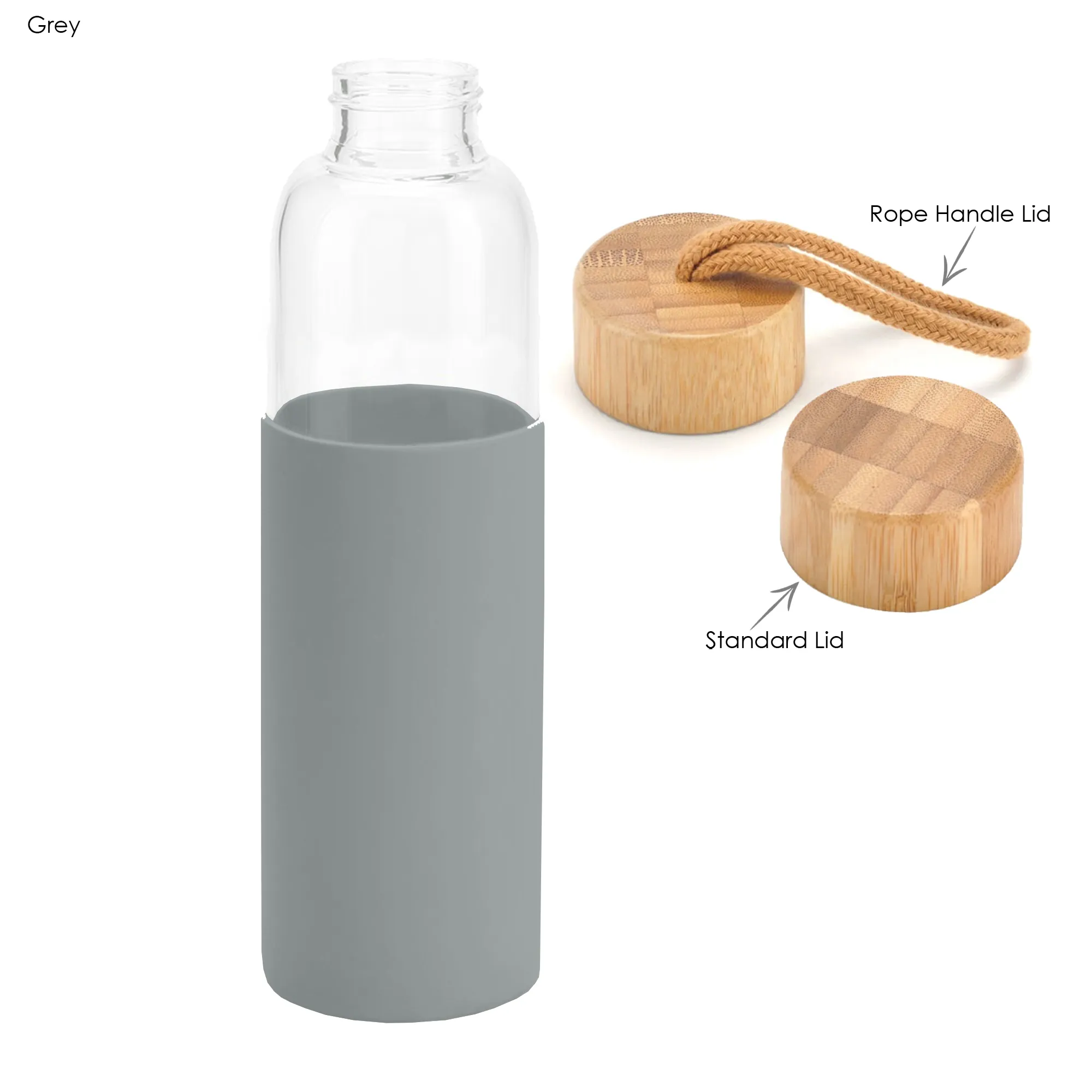 Promotional Bulk Honya Glass With Sleeve Grey Drink Bottle Online In Perth Australia