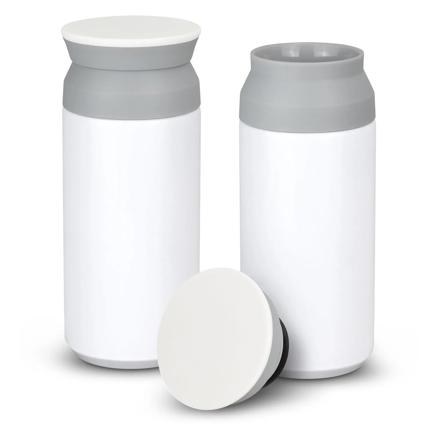 Promotional Bulk Lavita Vacuum Cup Gloss White Travel Mug Online In Perth Australia