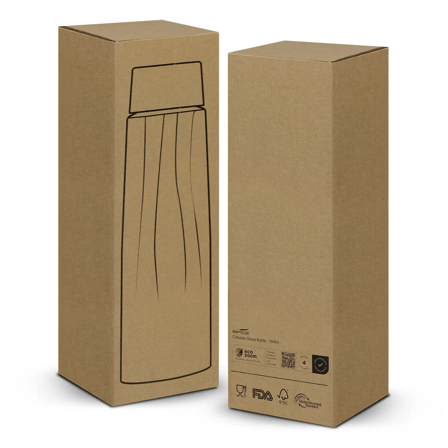 Promotional Bulk Spice Calypso Glass 750Ml Gift Box Drink Bottle Online In Perth Australia