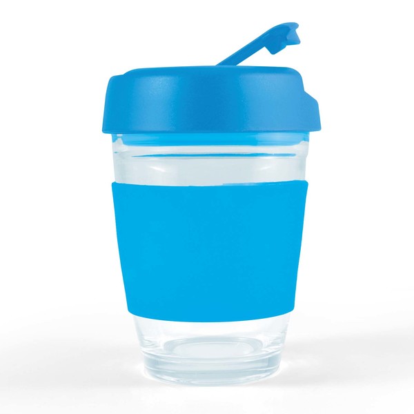  Promotional Bulk Vienna Coffee Cup Flip Lid Light Blue Glass Mugs Online In Perth Australia 