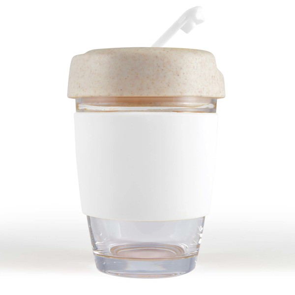  Promotional Bulk Vienna Eco Coffee Cup Silicone Band White Glass Mugs Online In Perth Australia